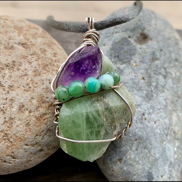 Amethyst, Peridot & Opal Bead Necklace - Picture 5 of 13